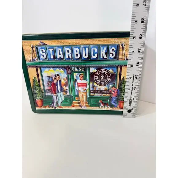 Starbucks Empty Tin 1999 3D Replica Of 1st Store Pike Place Market Seattle 1971 - Picture 2 of 7